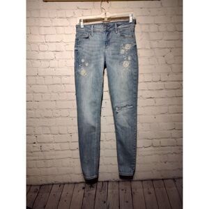 Old Navy Rockstar skinny embroidered jeans size 2 *